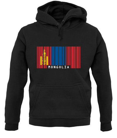 Mongolia Barcode Style Flag unisex hoodie