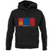 Mongolia Barcode Style Flag unisex hoodie