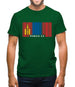 Mongolia Barcode Style Flag Mens T-Shirt