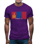 Mongolia Barcode Style Flag Mens T-Shirt