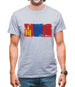 Mongolia Grunge Style Flag Mens T-Shirt