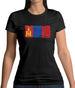 Mongolia Grunge Style Flag Womens T-Shirt