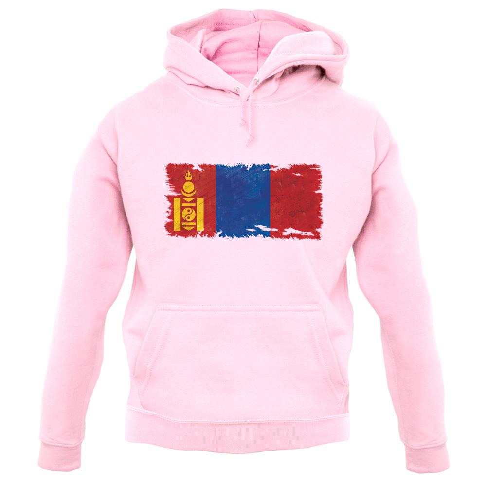 Mongolia Grunge Style Flag unisex hoodie