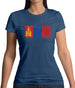 Mongolia Grunge Style Flag Womens T-Shirt