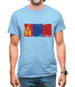 Mongolia Grunge Style Flag Mens T-Shirt