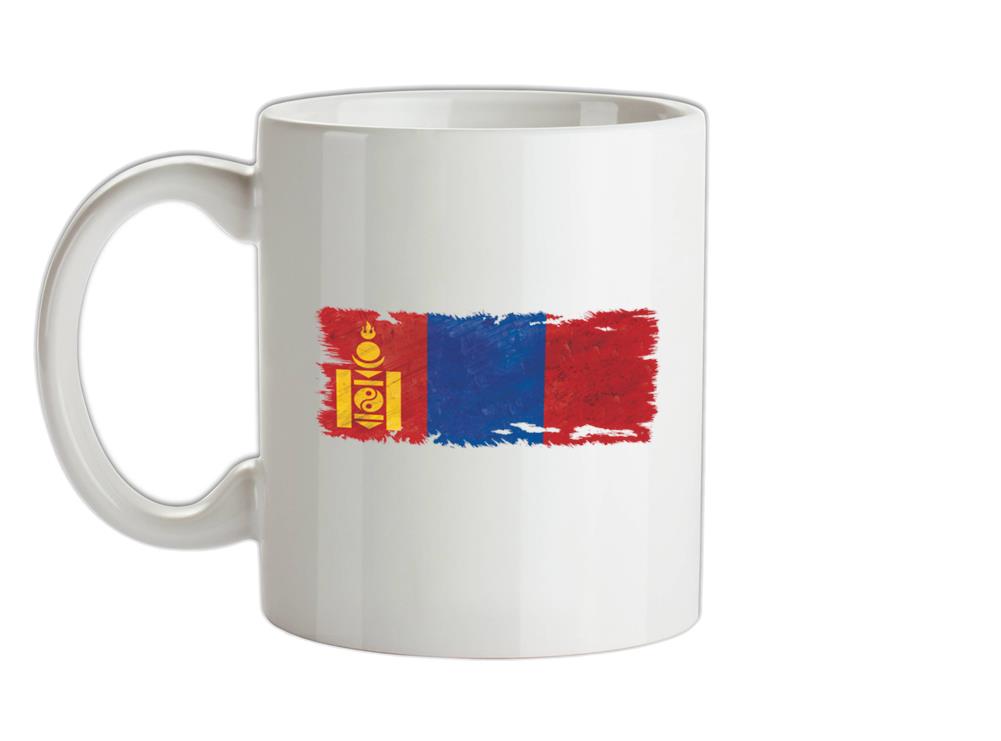 Mongolia Grunge Style Flag Ceramic Mug