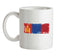 Mongolia Grunge Style Flag Ceramic Mug