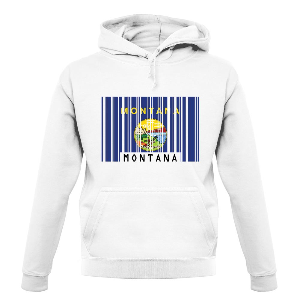 Montana Barcode Style Flag unisex hoodie