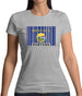 Montana Barcode Style Flag Womens T-Shirt