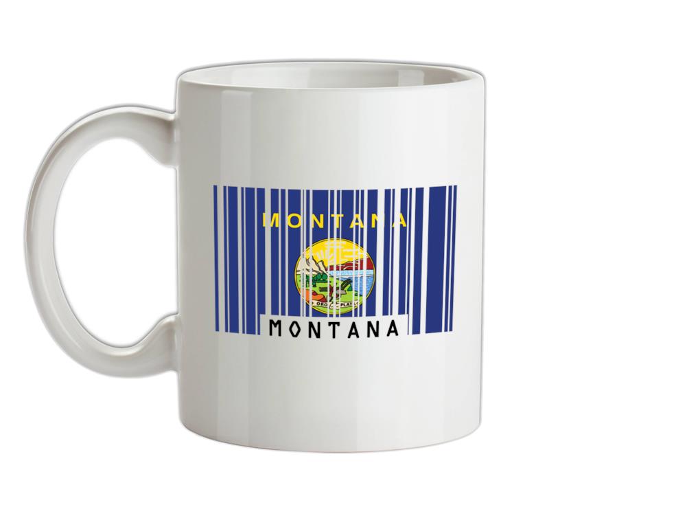 Montana Barcode Style Flag Ceramic Mug