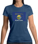 Montana Barcode Style Flag Womens T-Shirt