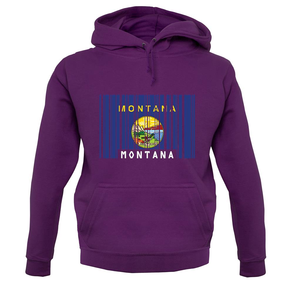 Montana Barcode Style Flag unisex hoodie
