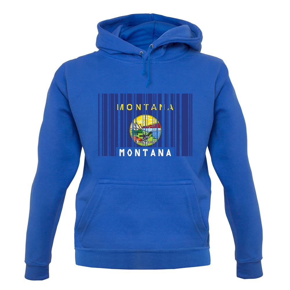 Montana Barcode Style Flag unisex hoodie