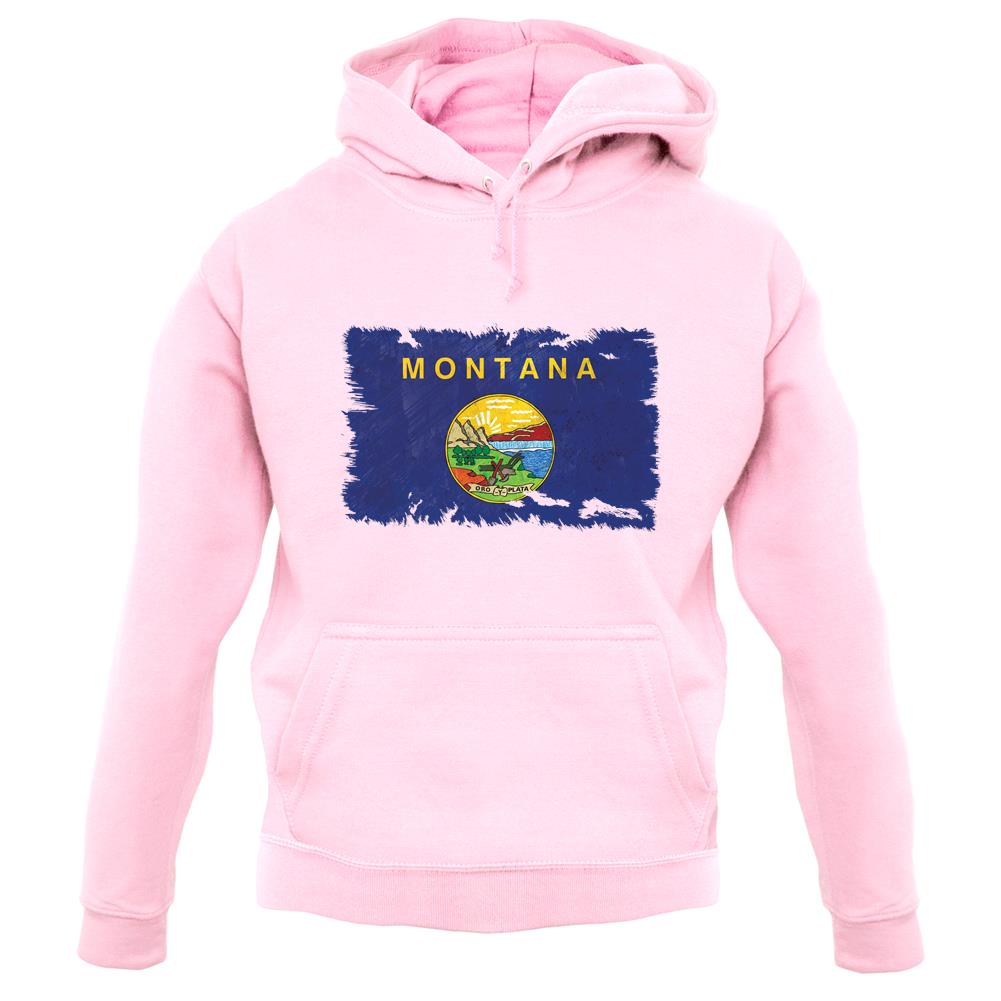 Montana Grunge Style Flag unisex hoodie