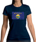 Montana Grunge Style Flag Womens T-Shirt