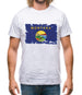 Montana Grunge Style Flag Mens T-Shirt