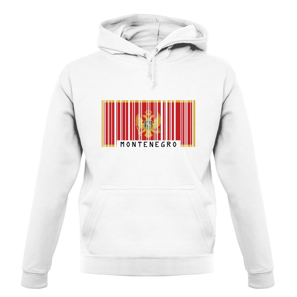 Montenegro Barcode Style Flag unisex hoodie