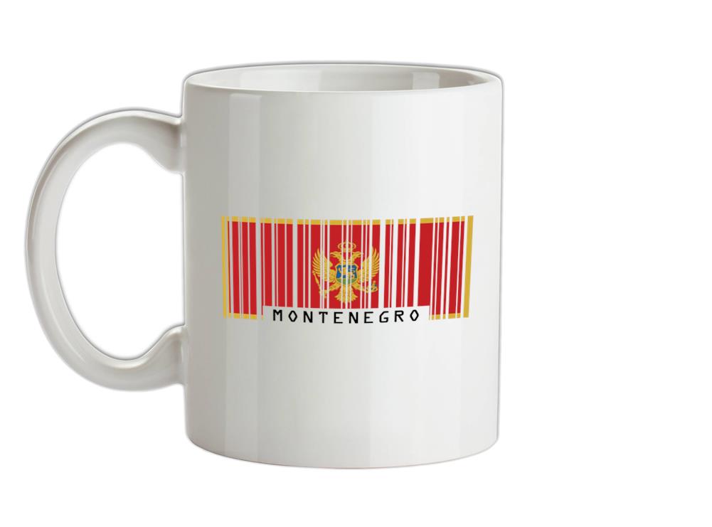 Montenegro Barcode Style Flag Ceramic Mug
