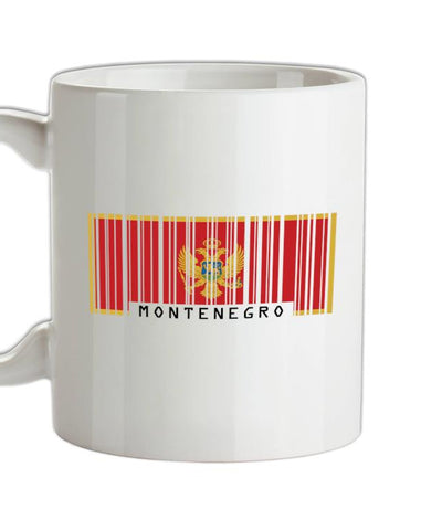 Montenegro Barcode Style Flag Ceramic Mug