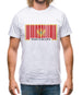 Montenegro Barcode Style Flag Mens T-Shirt