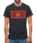 Montenegro Barcode Style Flag Mens T-Shirt