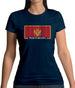 Montenegro Barcode Style Flag Womens T-Shirt