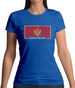 Montenegro Barcode Style Flag Womens T-Shirt