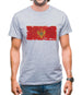 Montenegro Grunge Style Flag Mens T-Shirt