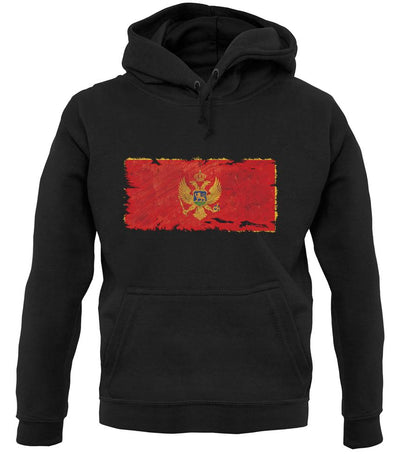 Montenegro Grunge Style Flag unisex hoodie