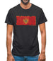 Montenegro Grunge Style Flag Mens T-Shirt