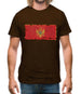 Montenegro Grunge Style Flag Mens T-Shirt