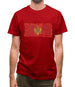 Montenegro Grunge Style Flag Mens T-Shirt