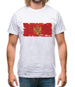 Montenegro Grunge Style Flag Mens T-Shirt