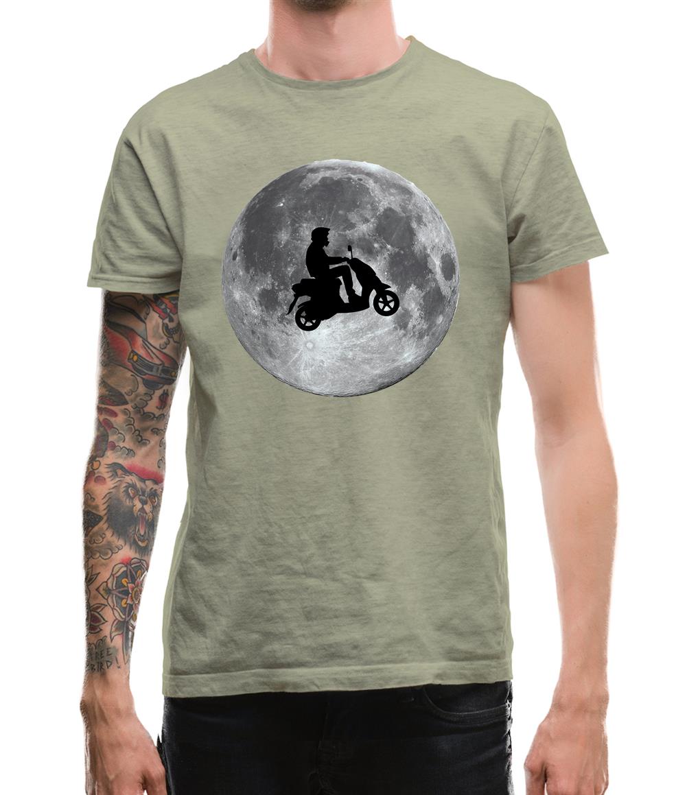 Moped Moon Mens T-Shirt