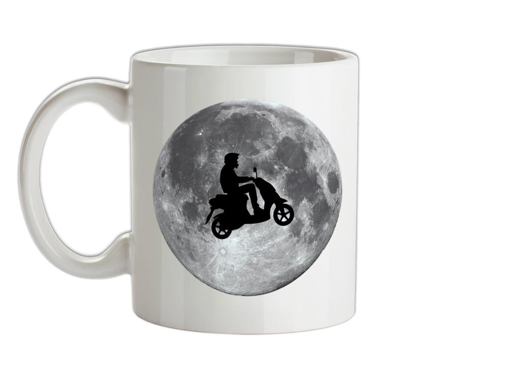 Moped Moon Ceramic Mug