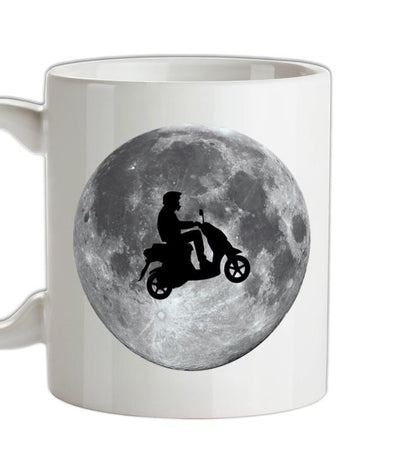 Moped Moon Ceramic Mug