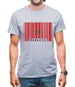 Morocco Barcode Style Flag Mens T-Shirt
