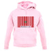 Morocco Barcode Style Flag unisex hoodie