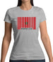 Morocco Barcode Style Flag Womens T-Shirt