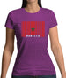 Morocco Barcode Style Flag Womens T-Shirt