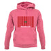 Morocco Barcode Style Flag unisex hoodie