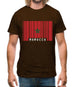 Morocco Barcode Style Flag Mens T-Shirt