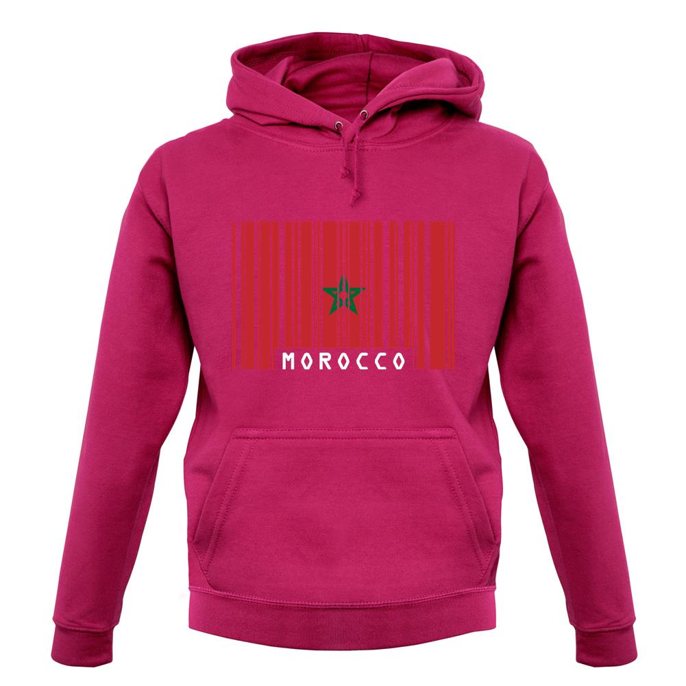 Morocco Barcode Style Flag unisex hoodie