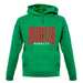 Morocco Barcode Style Flag unisex hoodie