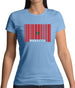 Morocco Barcode Style Flag Womens T-Shirt