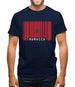 Morocco Barcode Style Flag Mens T-Shirt