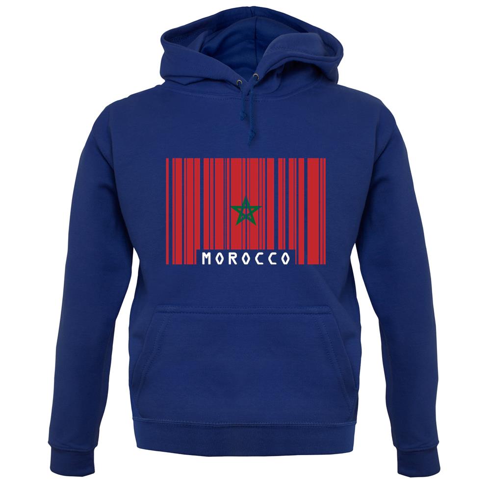 Morocco Barcode Style Flag unisex hoodie