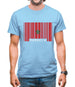 Morocco Barcode Style Flag Mens T-Shirt