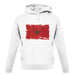 Morocco Grunge Style Flag unisex hoodie