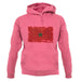 Morocco Grunge Style Flag unisex hoodie